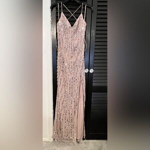 RIVER ISLAND LILAC GOWN WITH SEQUINS 💜